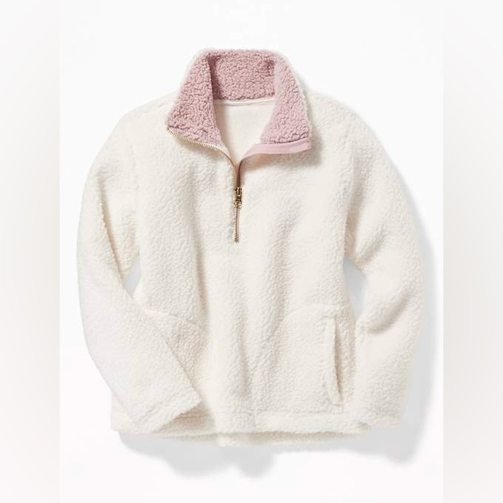Old Navy Women’s Sherpa Pullover Half Zip